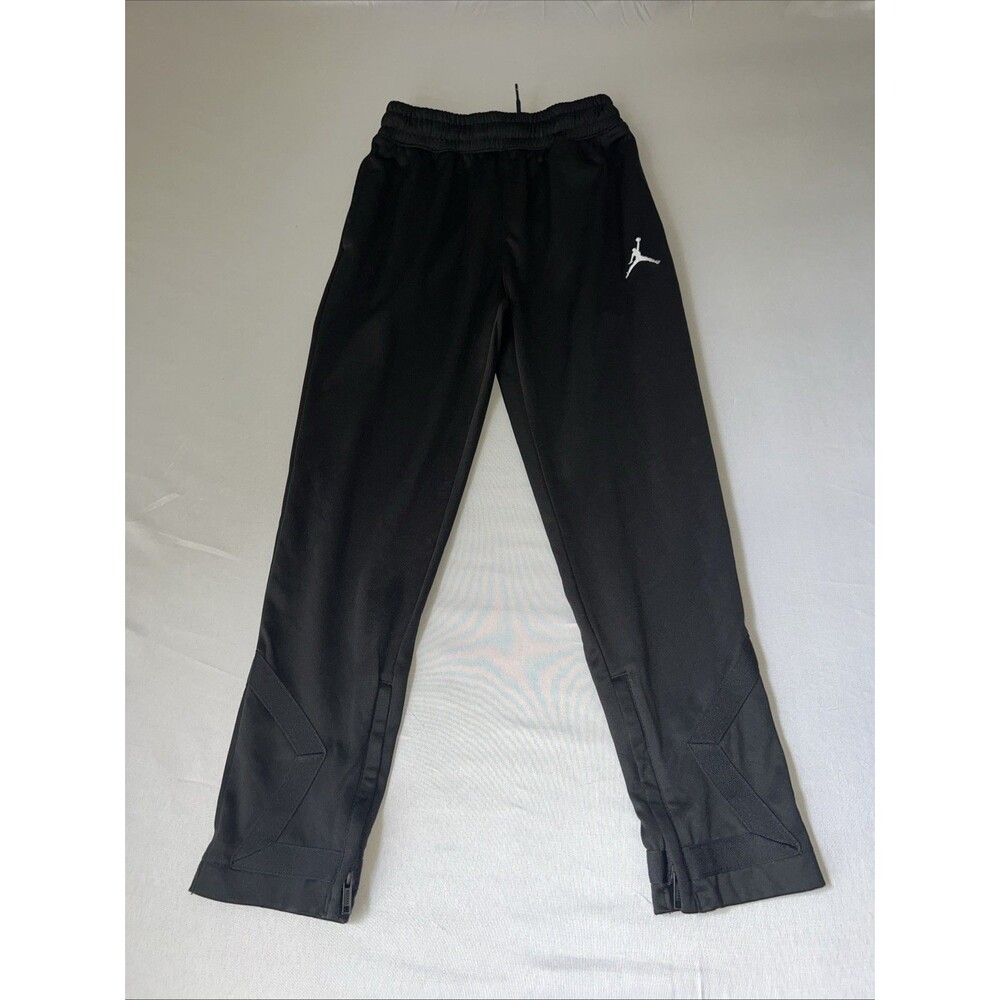 Jordan Boys 10/12 Dri-FIT Training Pants Black Jumpman Zip Ankle Size Medium